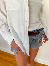 Load image into Gallery viewer, The You Can Never Have Too Many White Gauze Shirt
